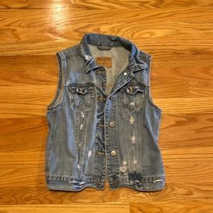 Hollister Light Blue Denim Vest